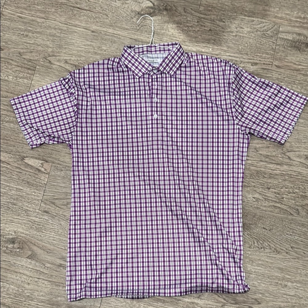 Purple Plaid Casual Button Down Shirt